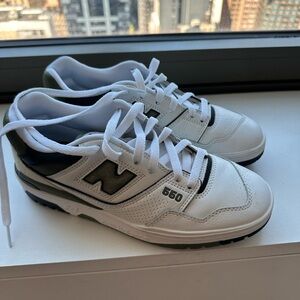 New Balance 550 White and Green Sneakers